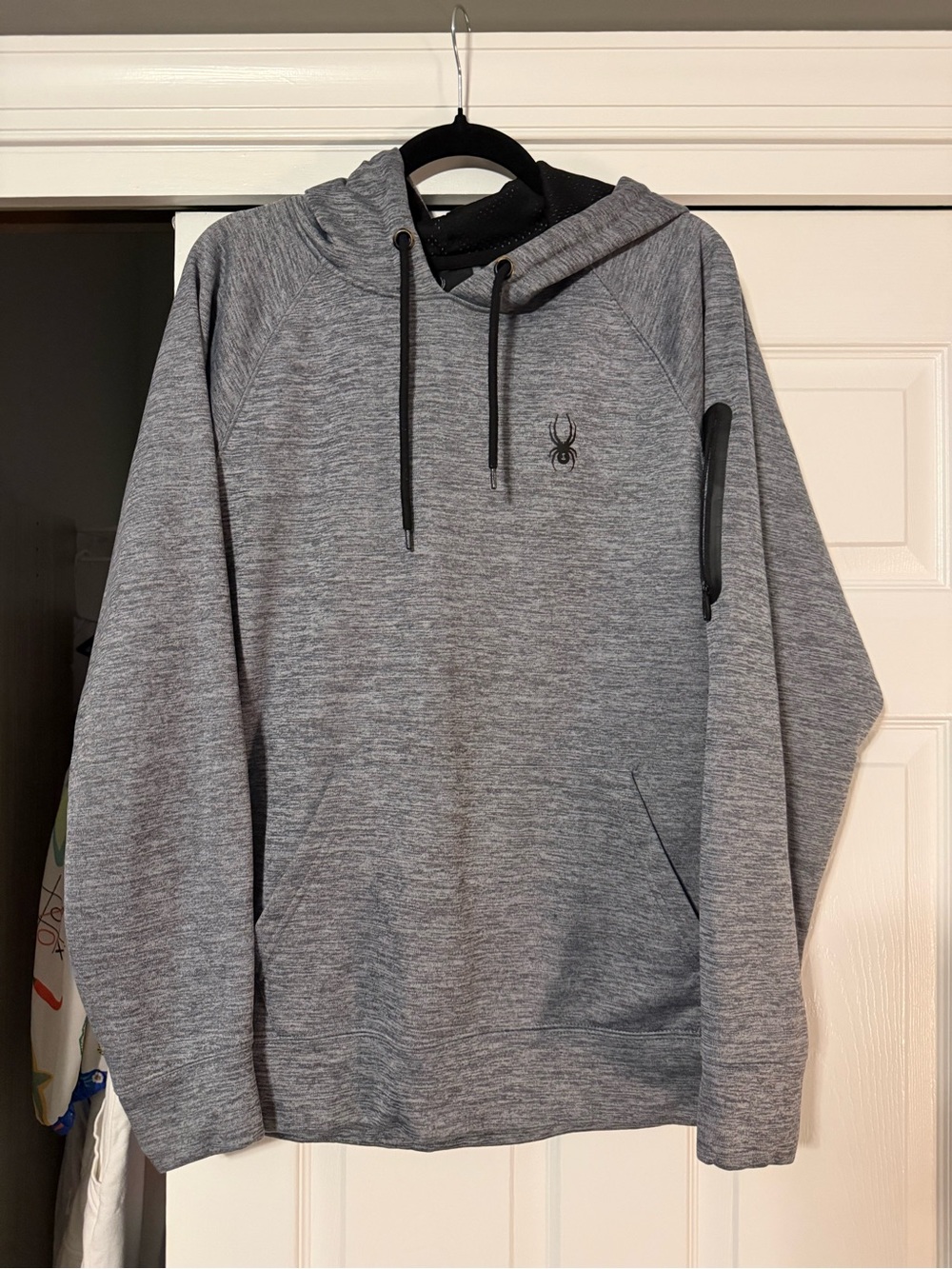 Spyder Men's Heather Gray Performance Hooded Sweatshirt